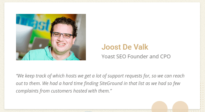 Yoast founder about siteground
