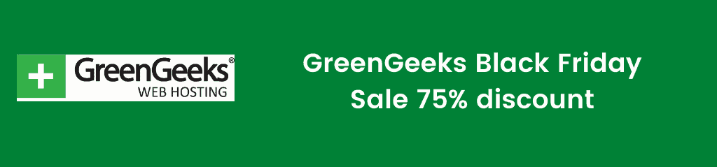 Greengeeks Black Friday sale 2020