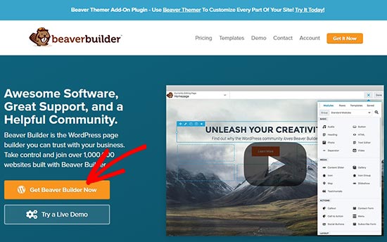 beaver builder website