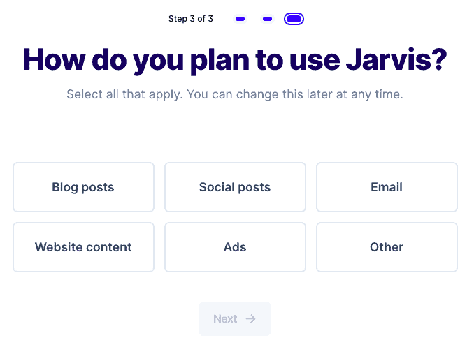 jarvis-ai-signup-usage-options
